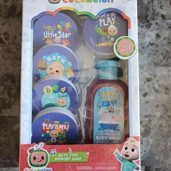 Cocomelon Memory Game, Crayola Bath Pens Set, and Purple Bath Paint - Picture 2 of 8